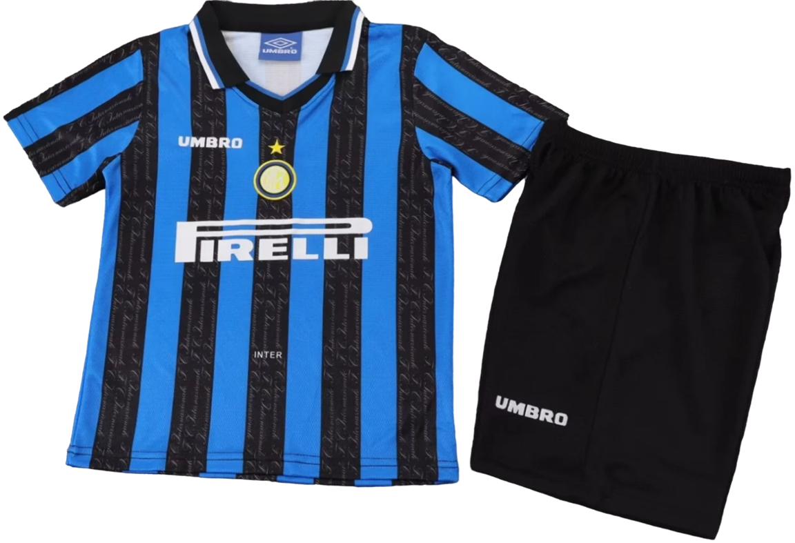 Kit infantil I Inter de Milão 1997 1998 Umbro retro 